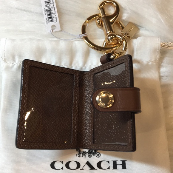COACH Sign Canvas Picture Frame Bag Charm/Key Ring - Picture 3 of 8